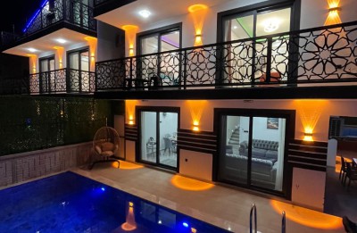 Villa Must 2 | Fethiye Karagedik’te Isıtmalı Havuzlu, Jakuzili, Geniş Bahçeli 3+1 Müstakil Kiralık Villa